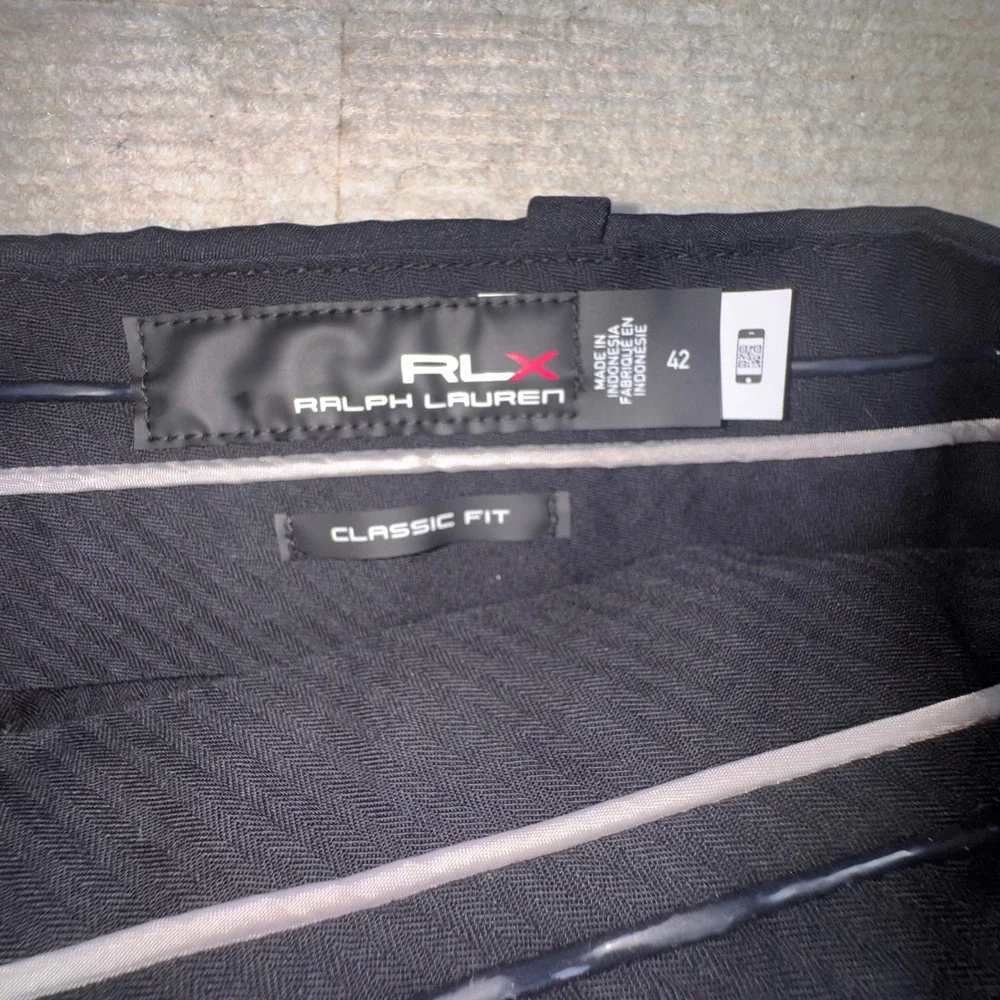 RLX Ralph Lauren Golf Shorts Men 42 Black Classic Fit Performance Polyester